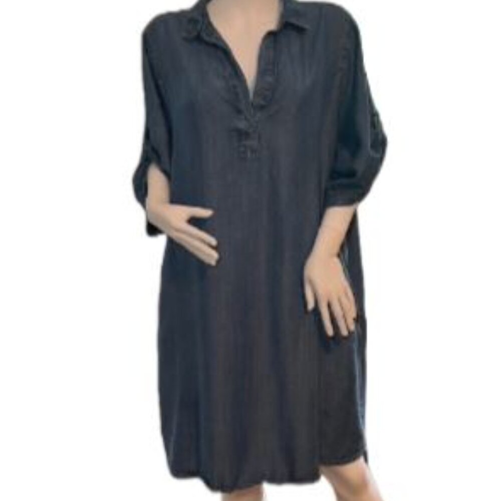 Chelsea & Theodore Dark Denim Tunic Dress